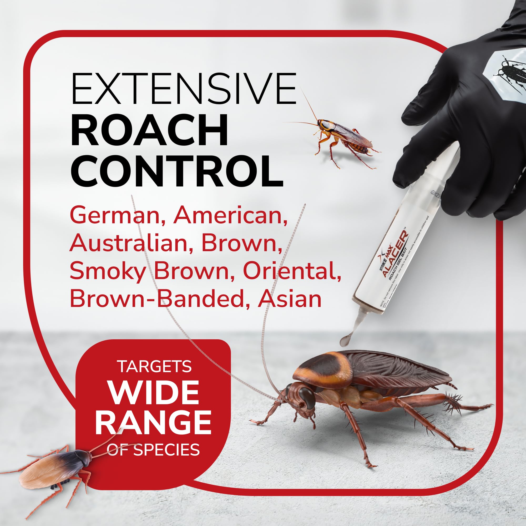 Strike Max Alacer gel applied as small beads illustrating targeted use