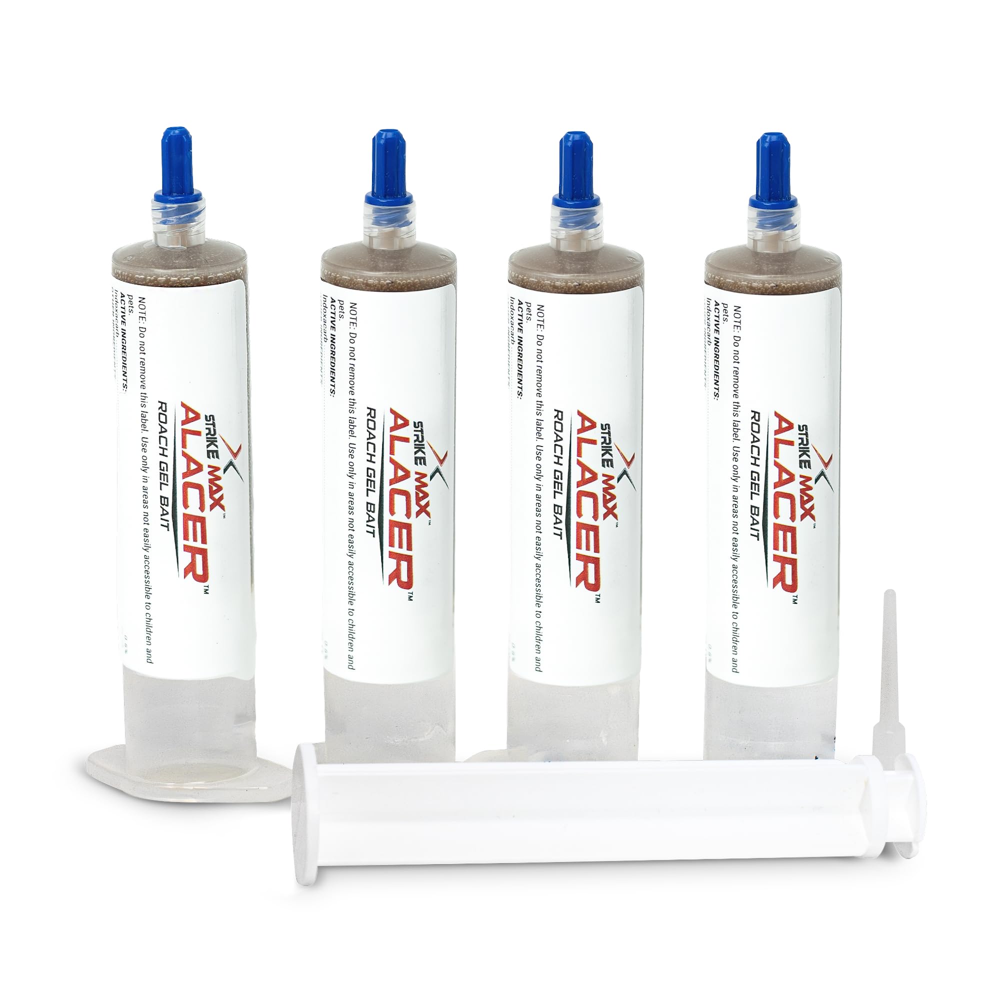 Strike Max Alacer front packaging showing four gel tubes and product benefit