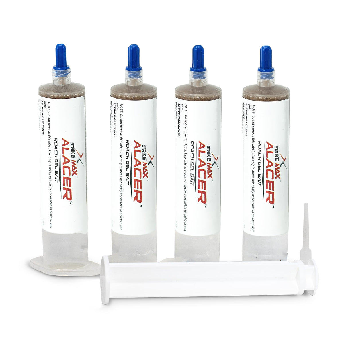 Strike Max Alacer front packaging showing four gel tubes and product benefit