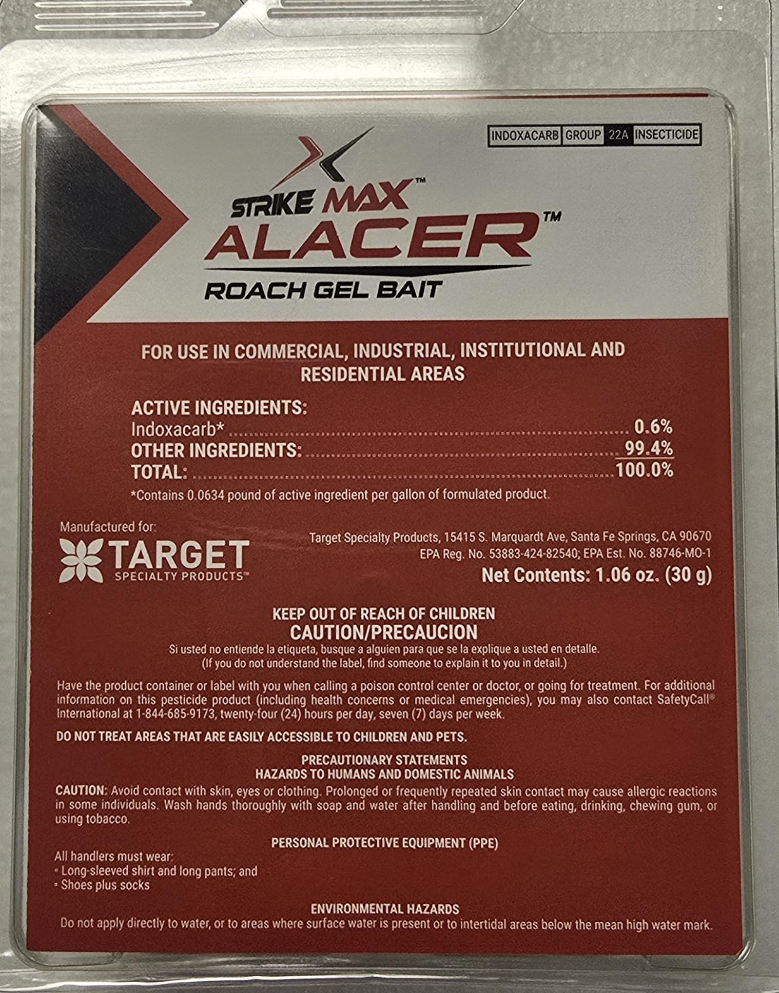 Strike Max Alacer gel texture macro showing palatable formula for roaches