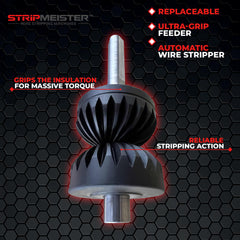 STRIPMEISTER feeder and shaft assembly laid out for quick replacement benefit