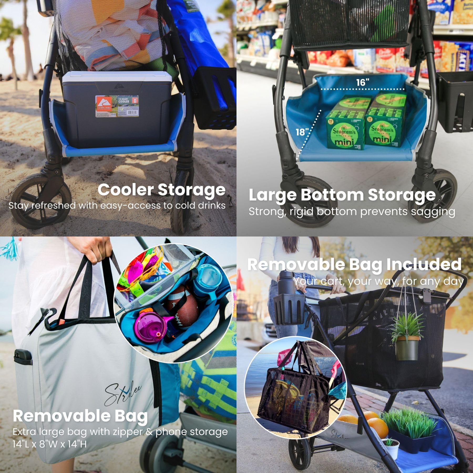 Strolee folded compact in car trunk for space-saving portability