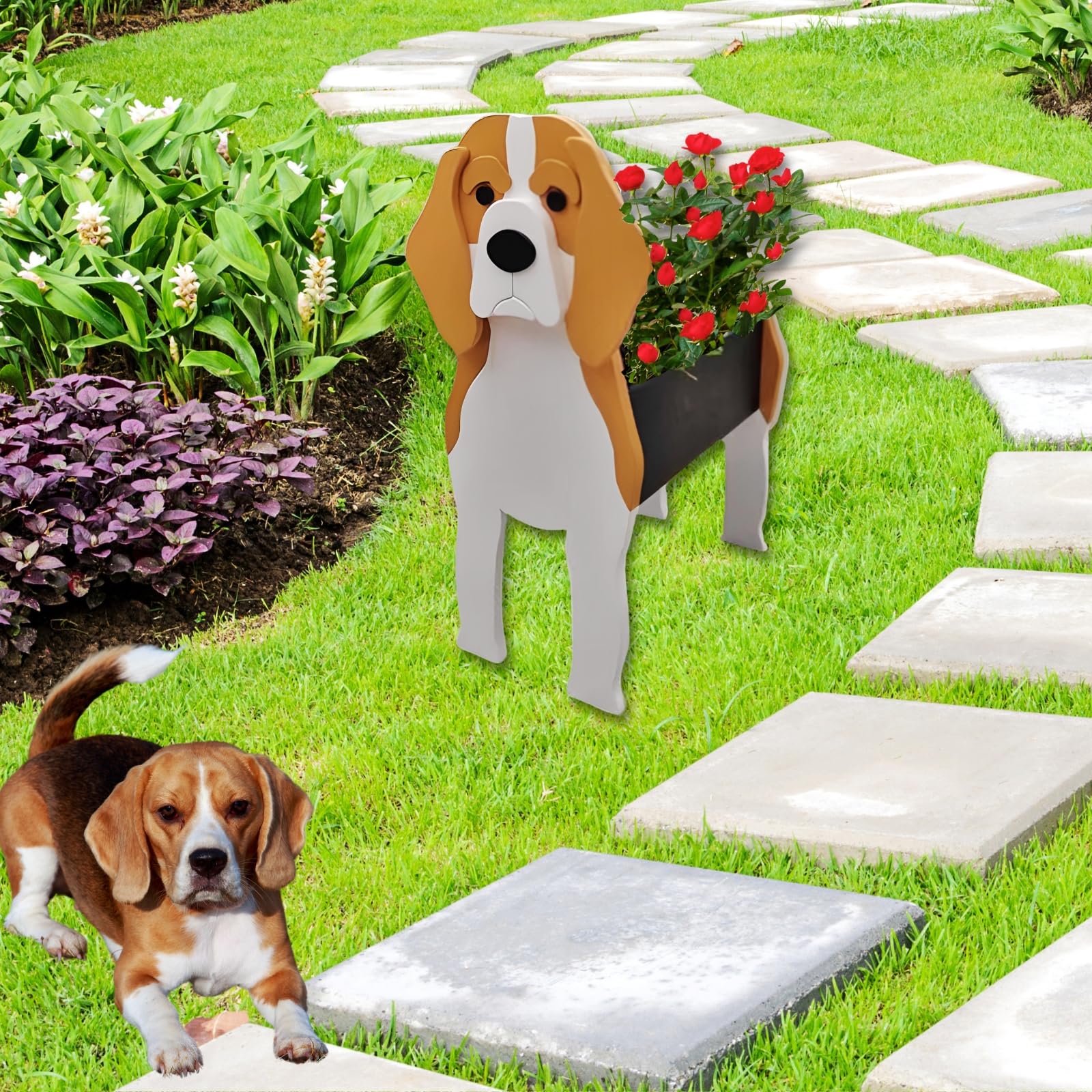 strolfay beagle side profile assembled sturdy shape for stable planting