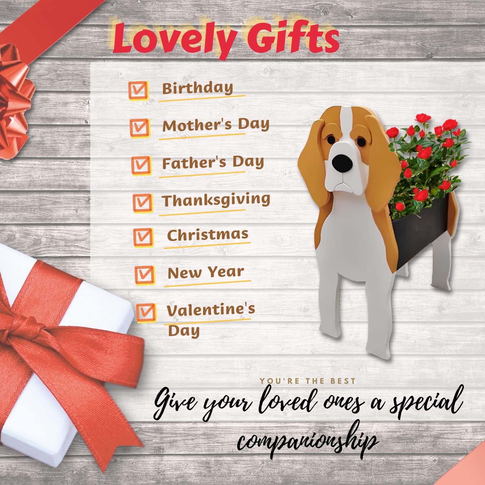 strolfay beagle on table as decor adding playful charm and function