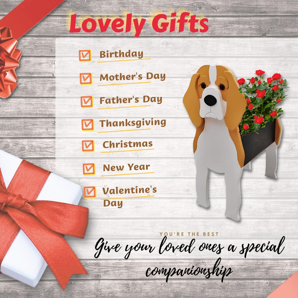 strolfay beagle on table as decor adding playful charm and function