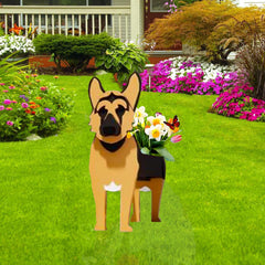 strolfay German Shepherd front view showing decorative charm and stable base