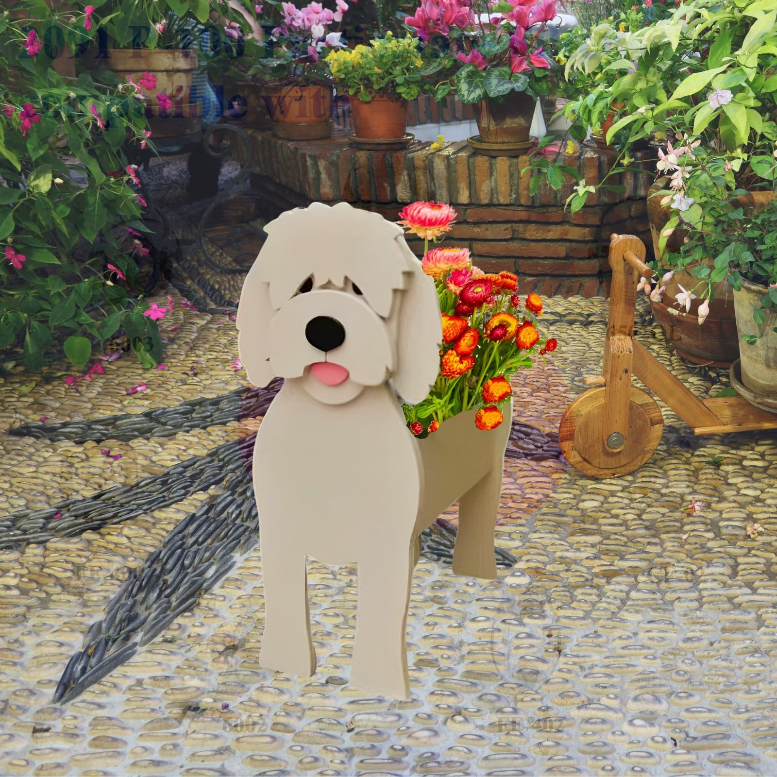 strolfay Golden Doodle close-up showing PVC texture and color durability benefits