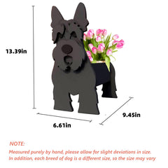 strolfay Scottish Terrier planter side profile highlighting stability and decorative appeal