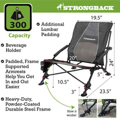 STRONGBACK reinforced frame and heavy-duty rivet detail for lasting durability
