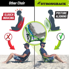 STRONGBACK close-up of cushioned lumbar pad for improved lower-back comfort