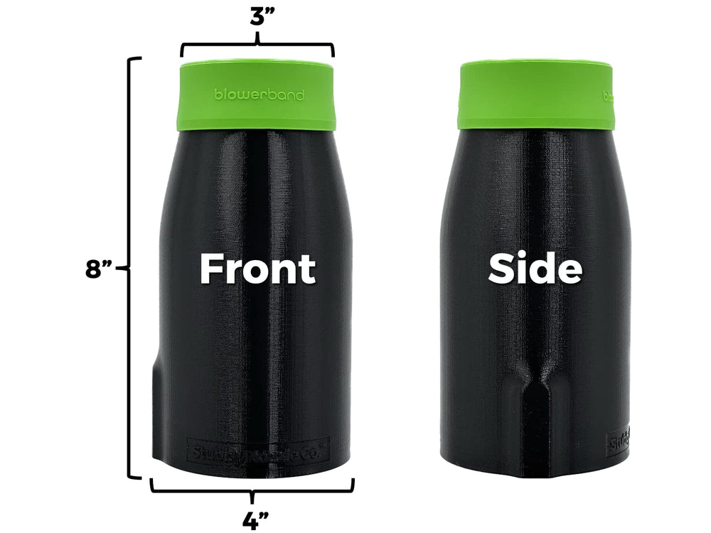 Stubby Nozzle Co. size comparison illustrating the shorter 8-inch length benefit