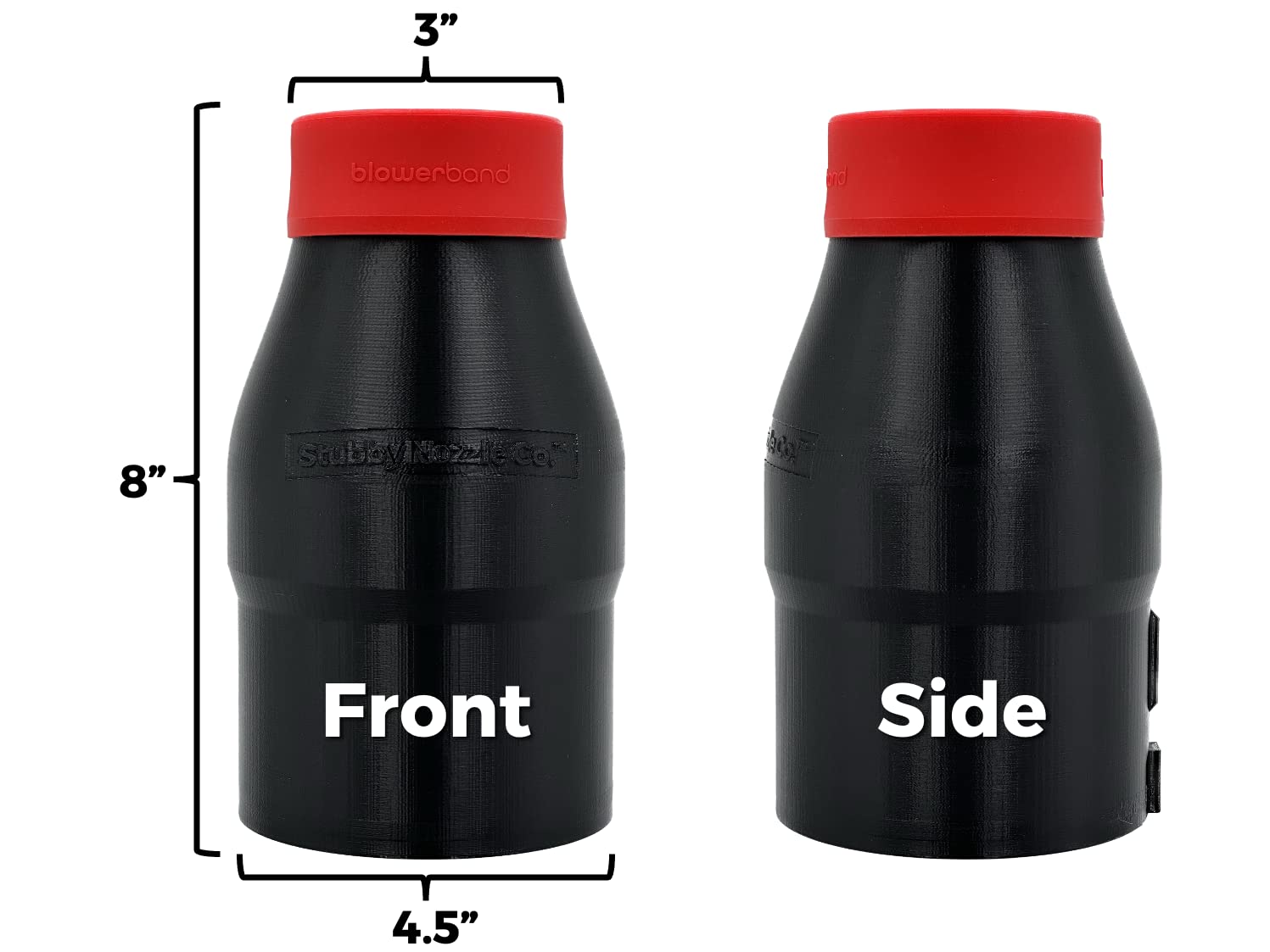Stubby Nozzle Co. directing air across car roof, speeds water removal