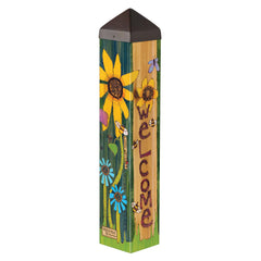 Studio M art pole front view showing colorful design and durable finish for curb appeal