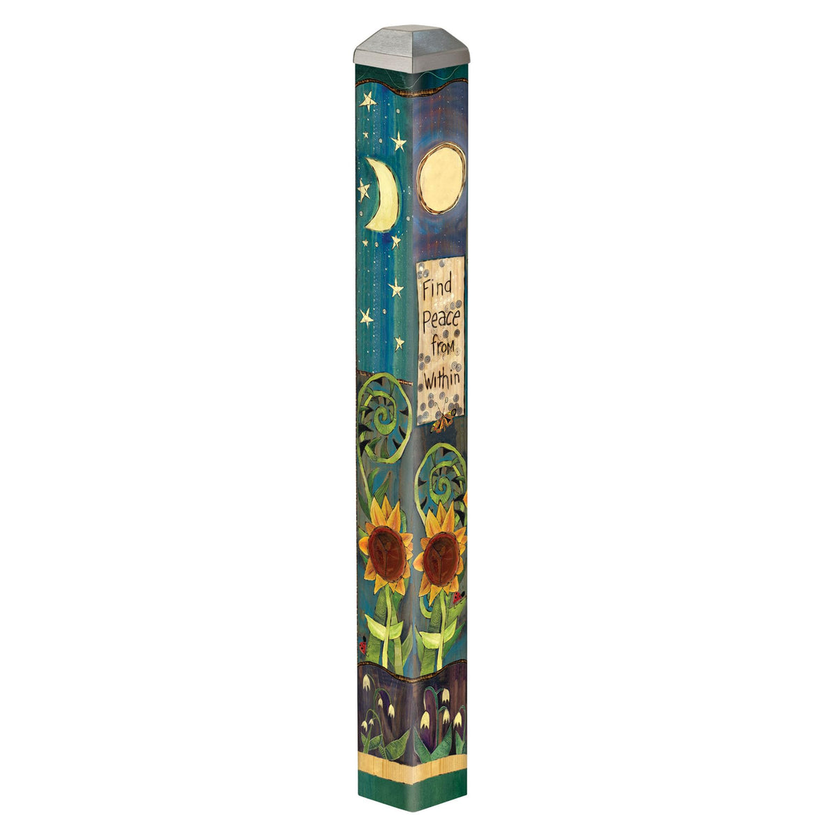 Studio M Art Pole front view showing bold artwork and curb appeal