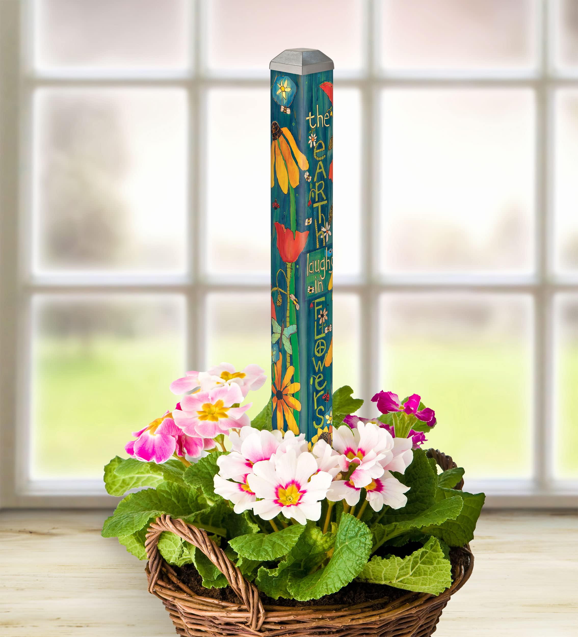 Studio M Art Pole shown next to hand to show 16-inch scale benefit