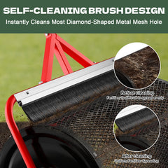 Sturdon brush detail highlighting self-cleaning bristles to prevent clogging