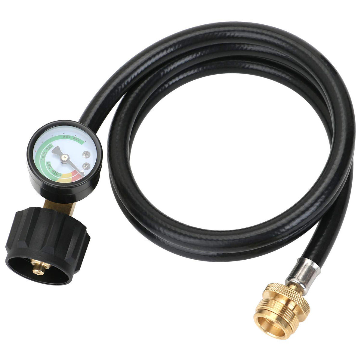 STYDDI front assembly showing hose and gauge, clear conversion benefit