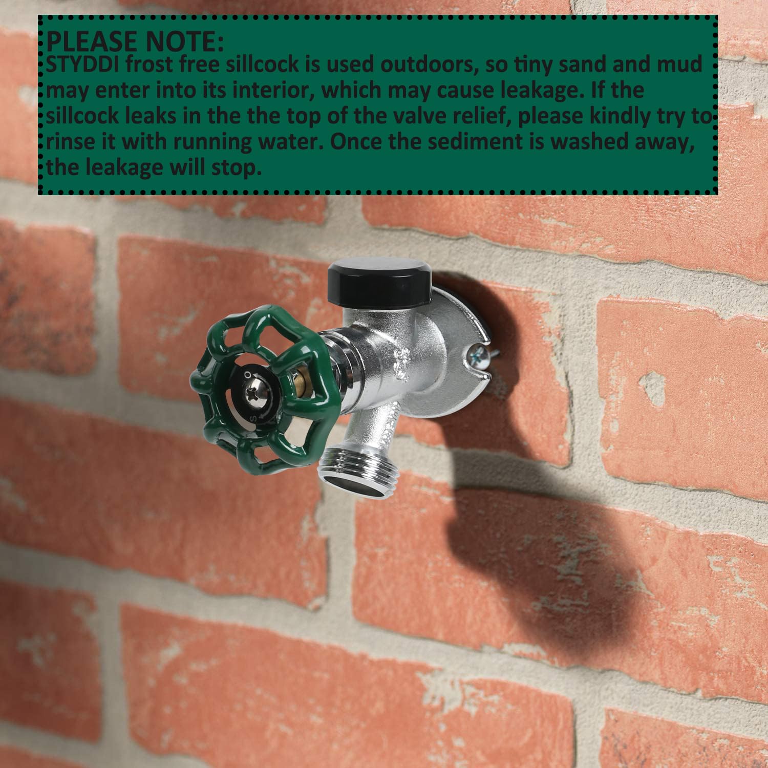STYDDI installed on exterior wall demonstrating practical outdoor use