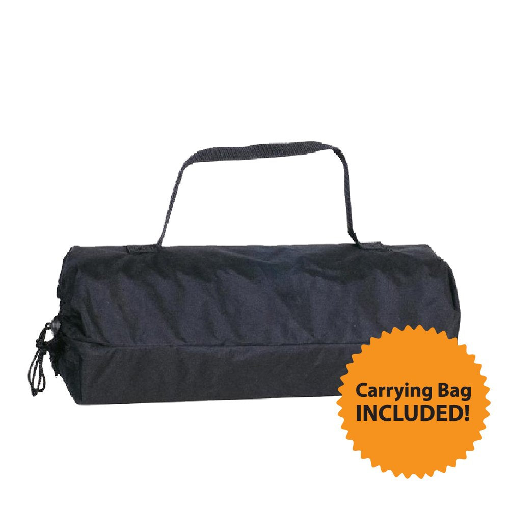 Stylish Camping mat folded into carry bag for compact transport and easy storage