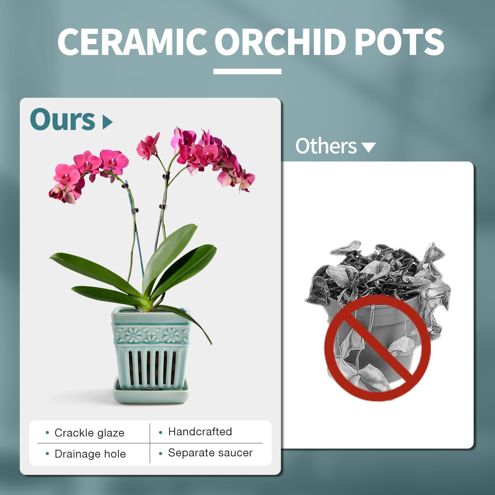 SUADEN aeration hole detail showing breathable design for healthier orchid roots
