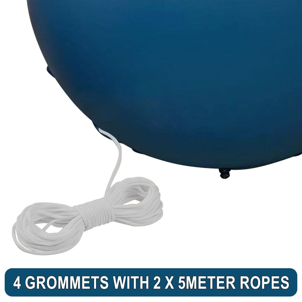 Subakvo inflated pillow centered under winter cover protecting pool wall