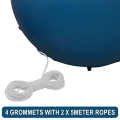 Subakvo inflated pillow centered under winter cover protecting pool wall