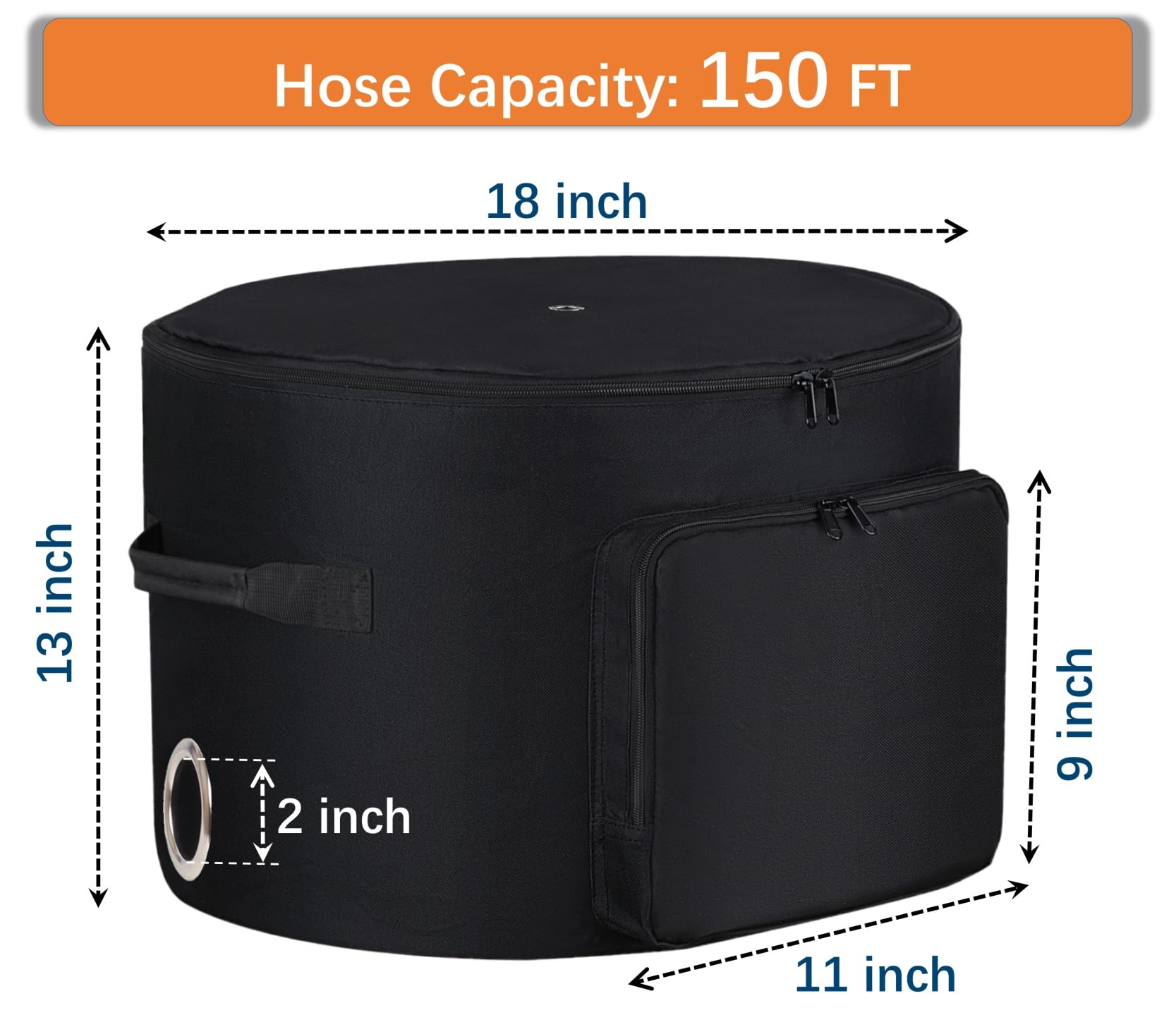 Sublimei hose being pulled from bag demonstrating fast deployment benefit