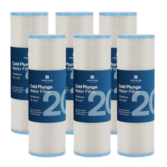 Submerge Ice Bath front packaging showing six-filter value pack and brand logo, assures ready replacements