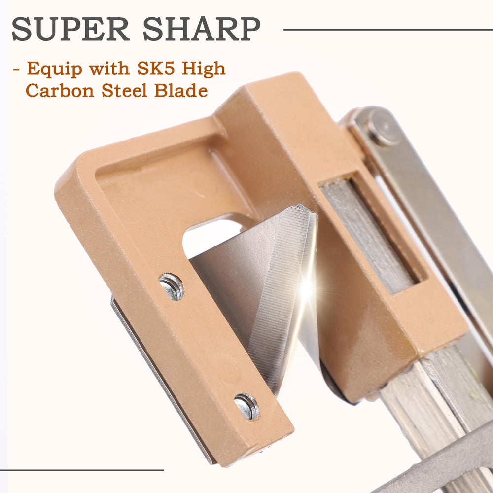SUCA close-up SK5 blade edge showing precise clean cuts