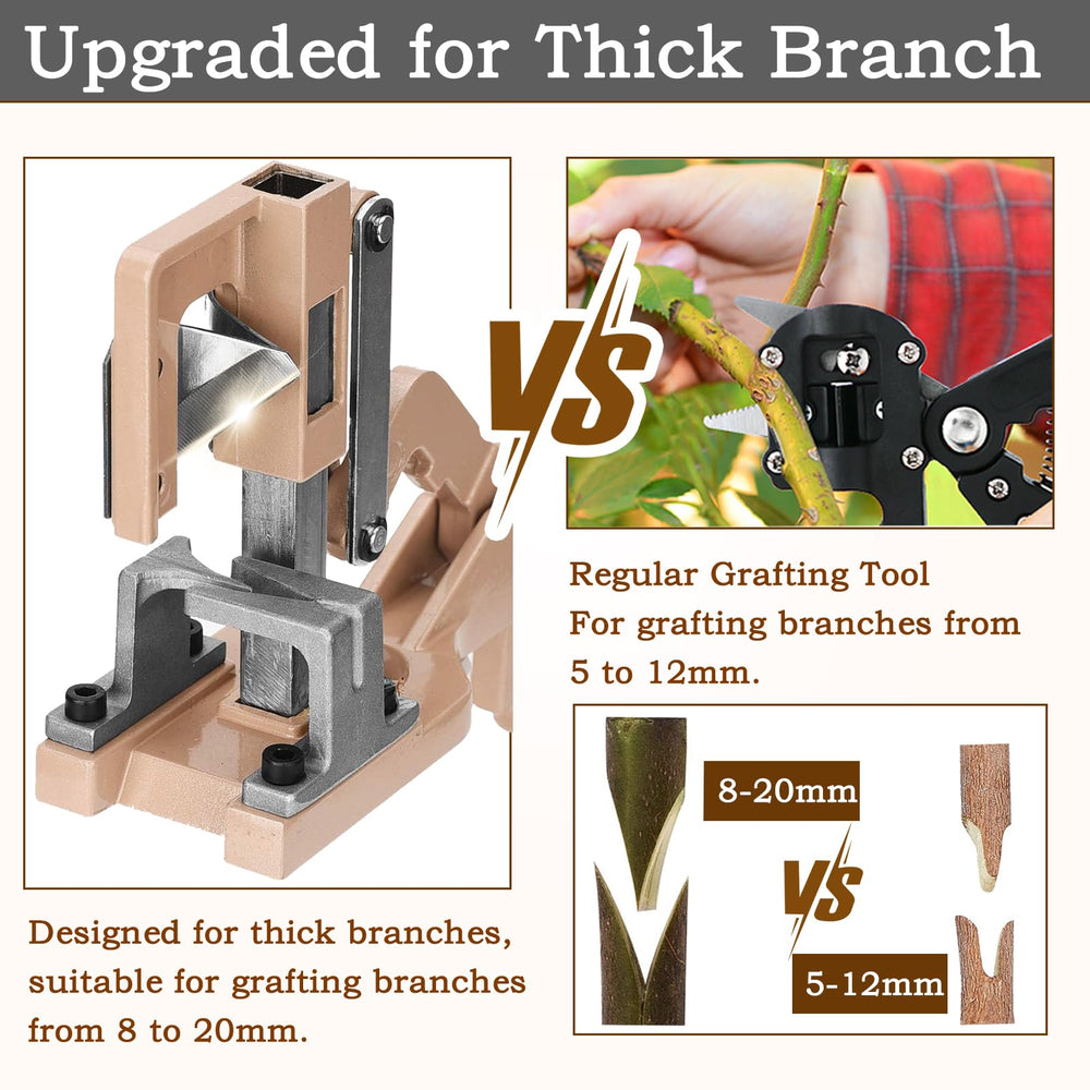 SUCA tool creating V-notch on branch for accurate cambial contact