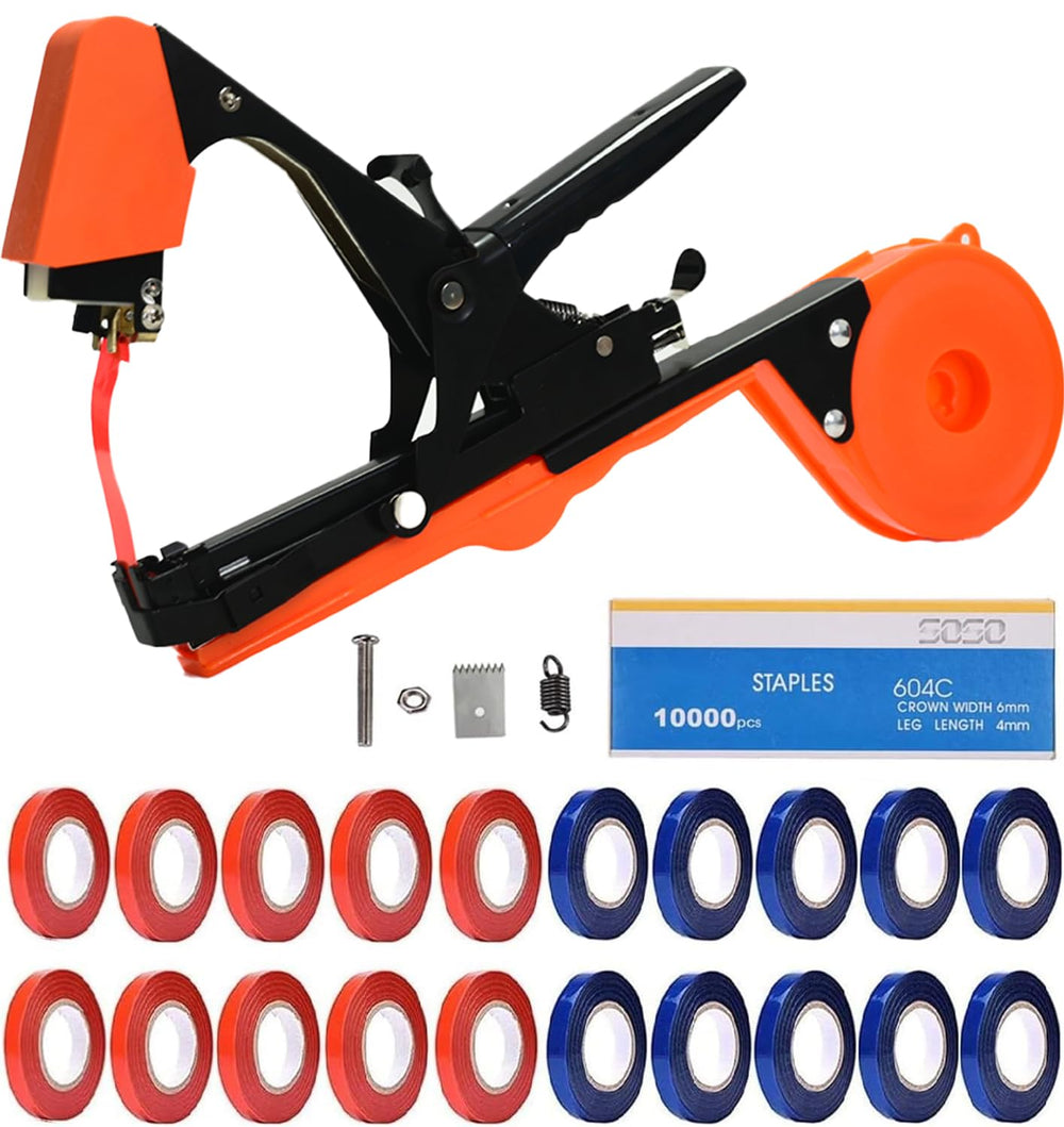 SUCA tapetool front view showing ergonomic grip and trigger benefit fast tying