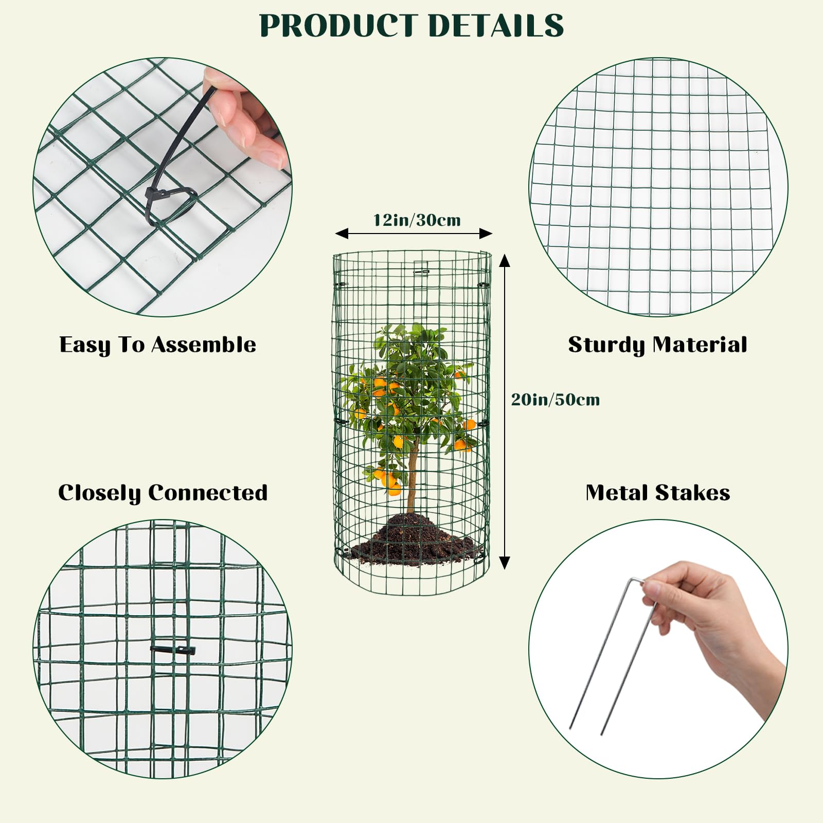 succulentlovers assembled wire plant cage around young shrub, protects while allowing light