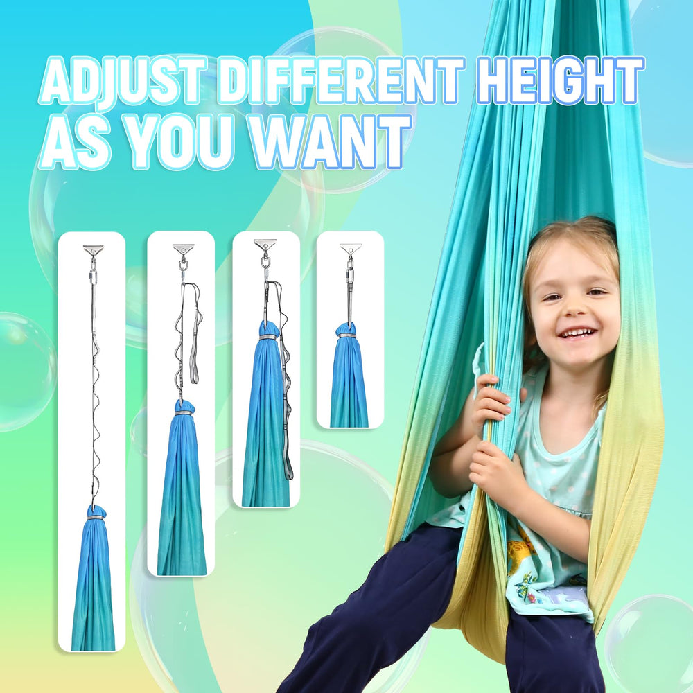 SUCHDECO adult using swing showing 300lb capacity and stable support