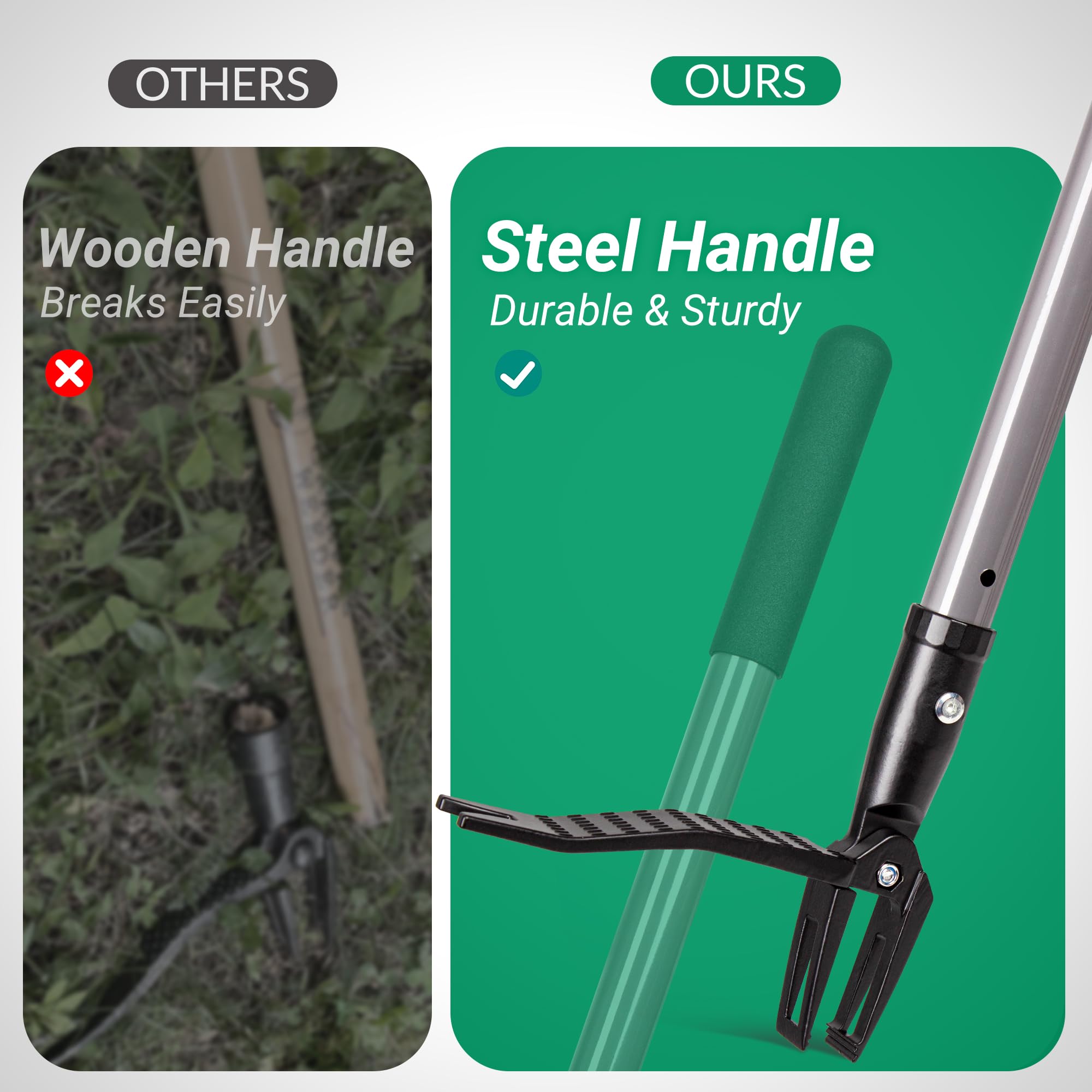 Suchtale adjustable handle sections showing customizable length for comfort
