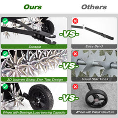 Suchtale tow bar and pin-style hitch detail for quick attachment to ATVs and riding mowers