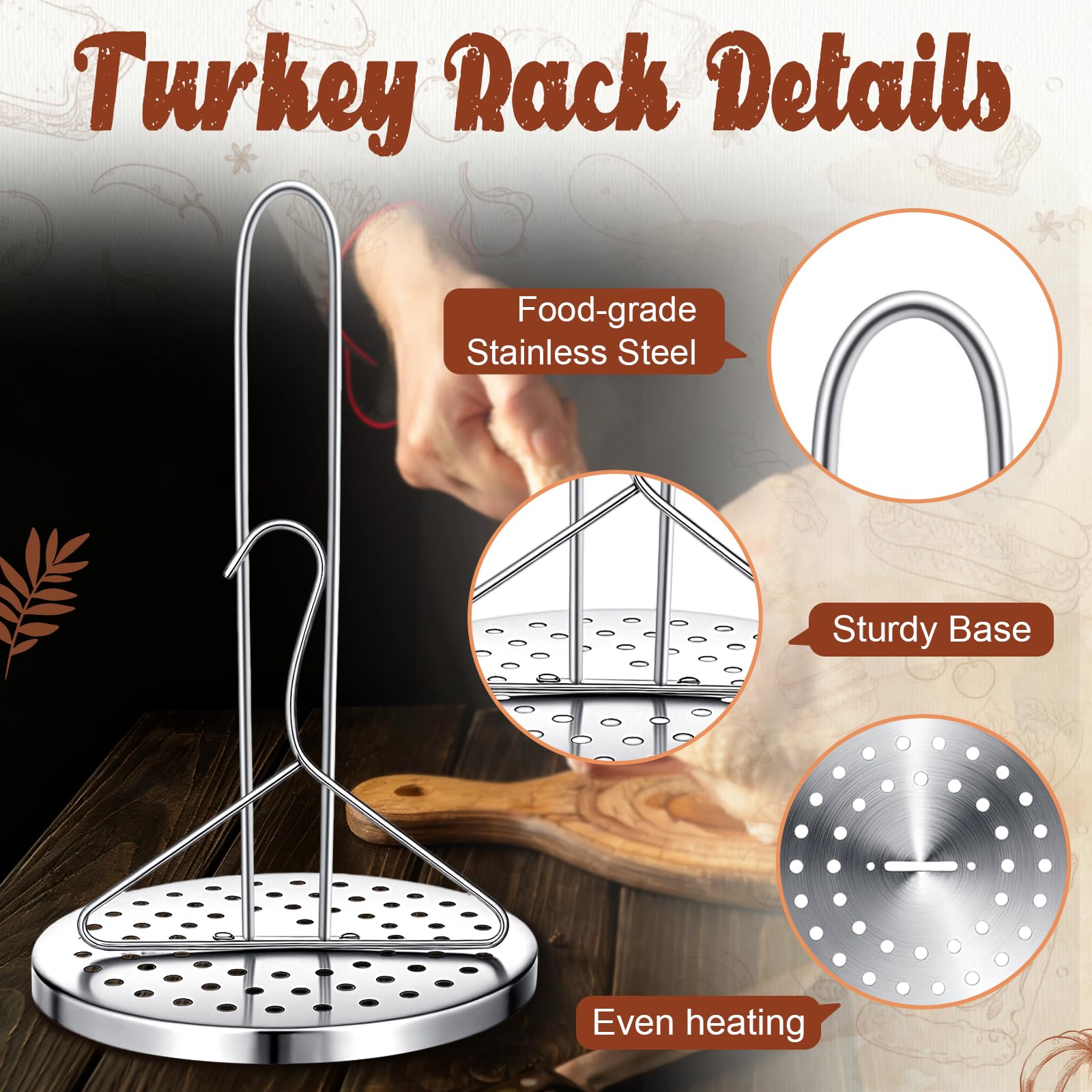 Suclain thermometer inserted into turkey showing accurate temperature monitoring benefit