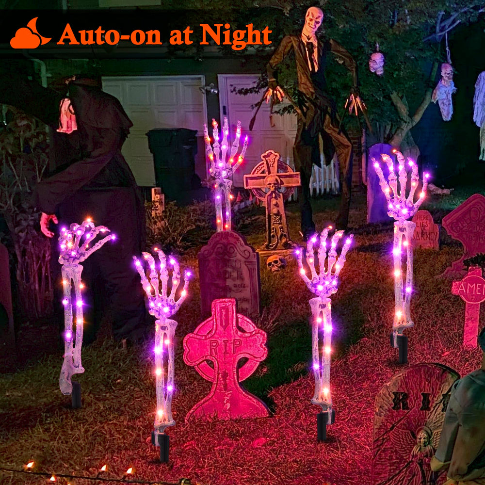 Sucolite pathway lined with arms producing coordinated Halloween ambiance