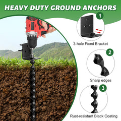 Suemoss drill adapter attached to anchor during installation for faster setup