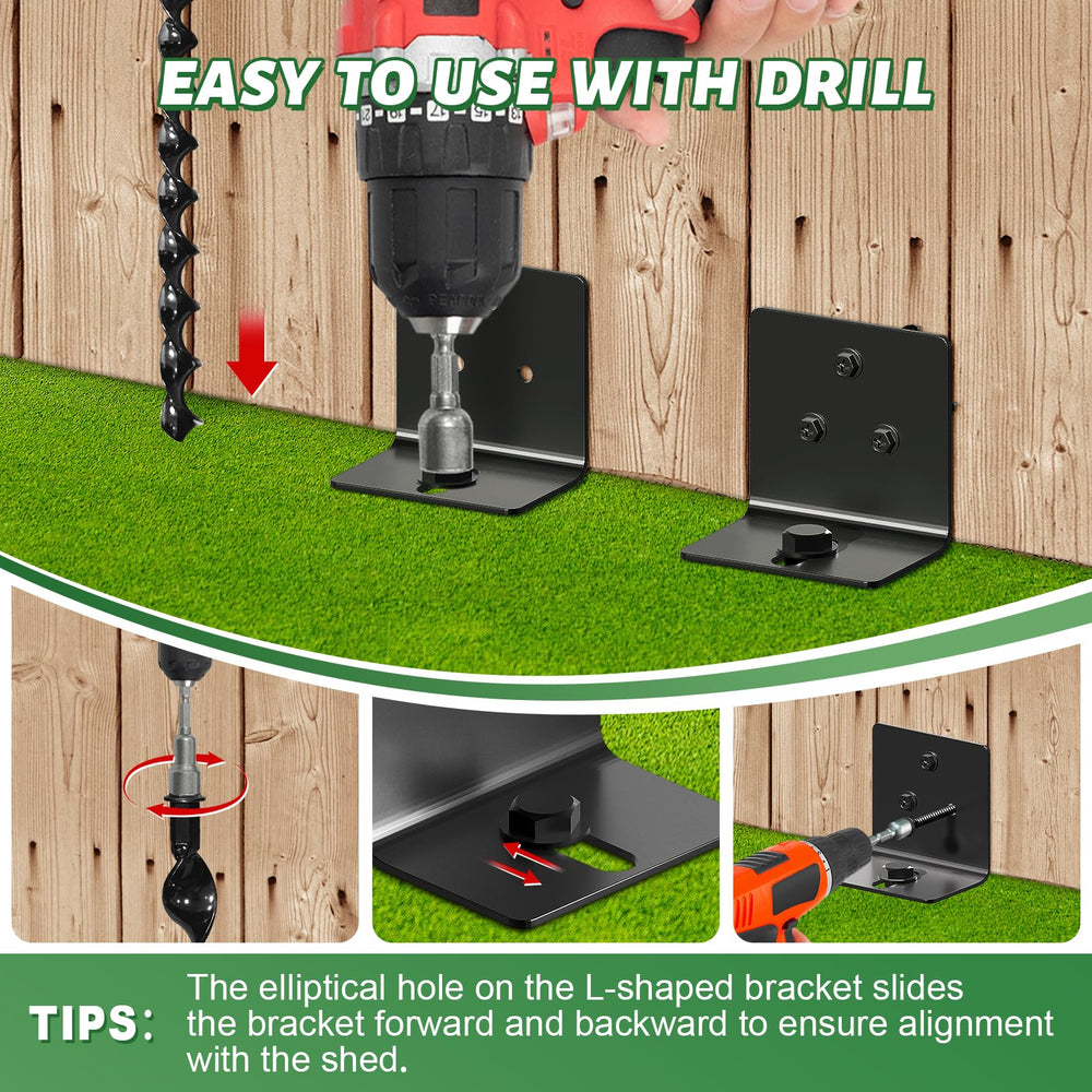 Suemoss installed anchor flush with ground showing secure hold and stability