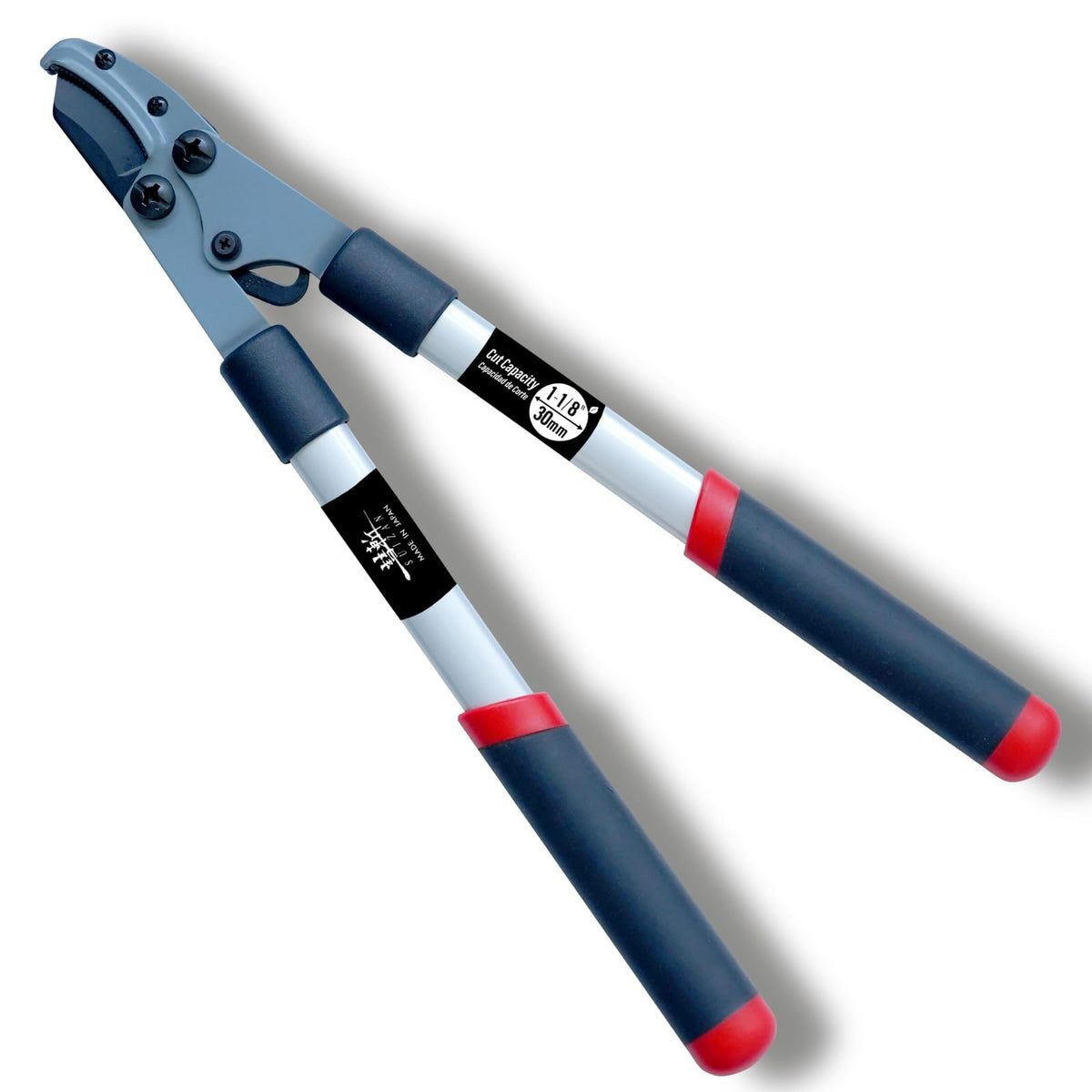 SUIZAN anvil loppers front view showing compact profile and cutting head benefit