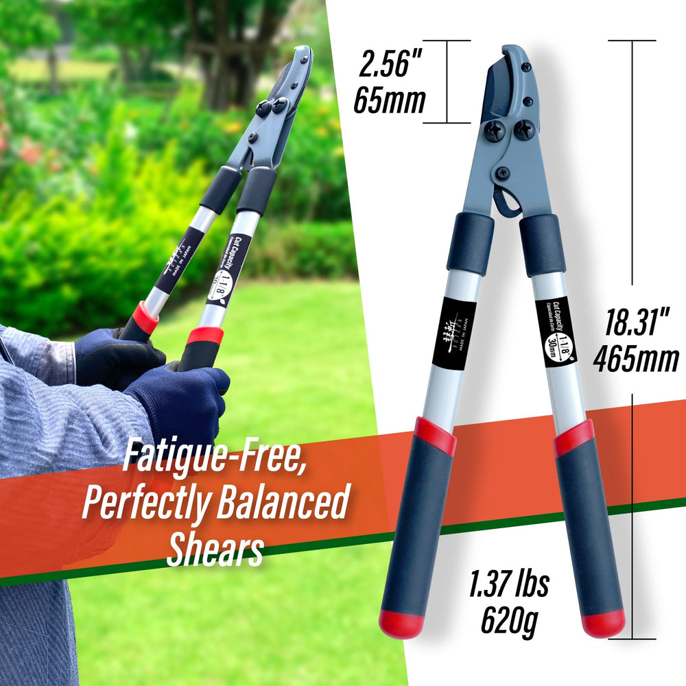 SUIZAN loppers placed in garden setting showing ready-for-use convenience