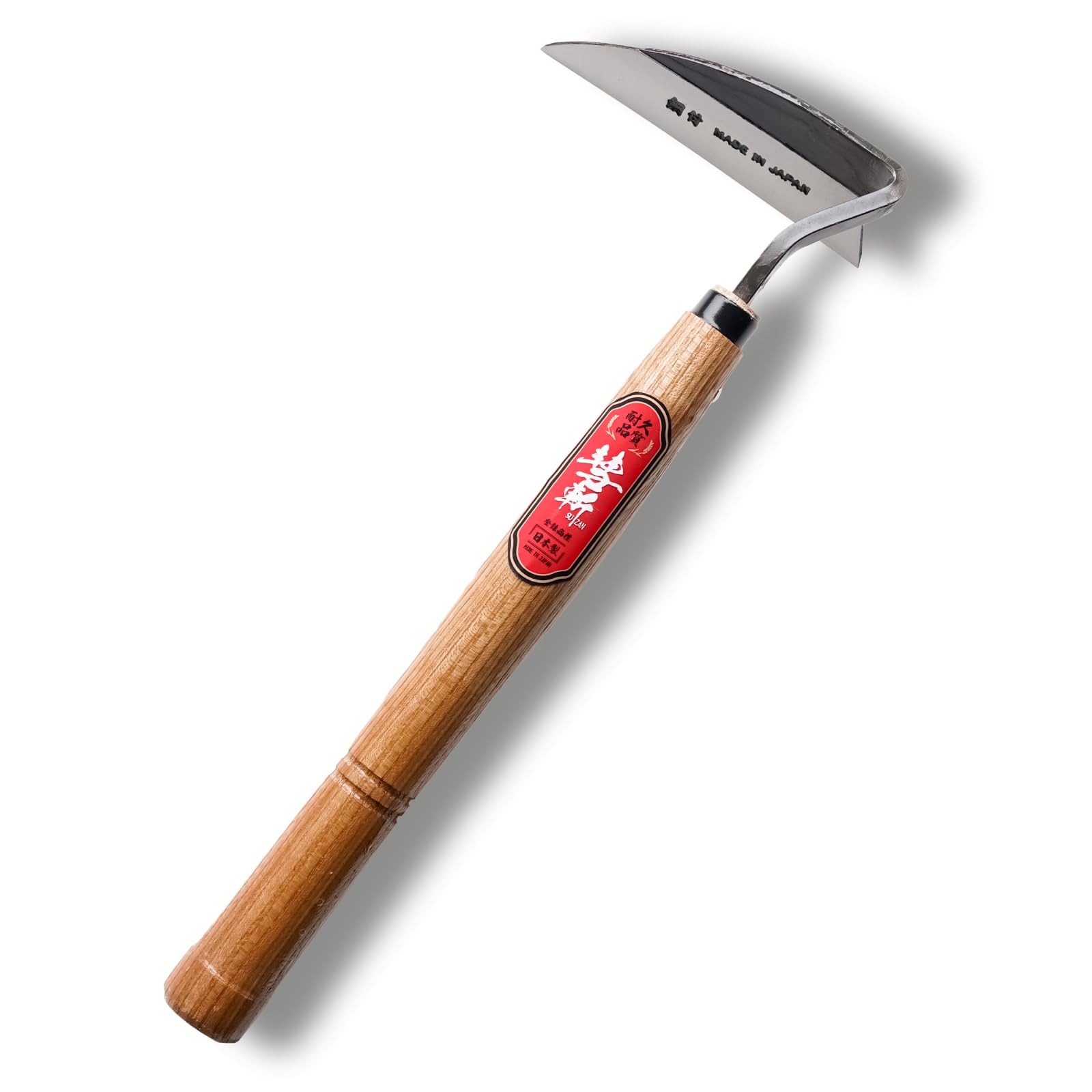SUIZAN nejiri kama front view showing compact sickle and clean edge benefit precision