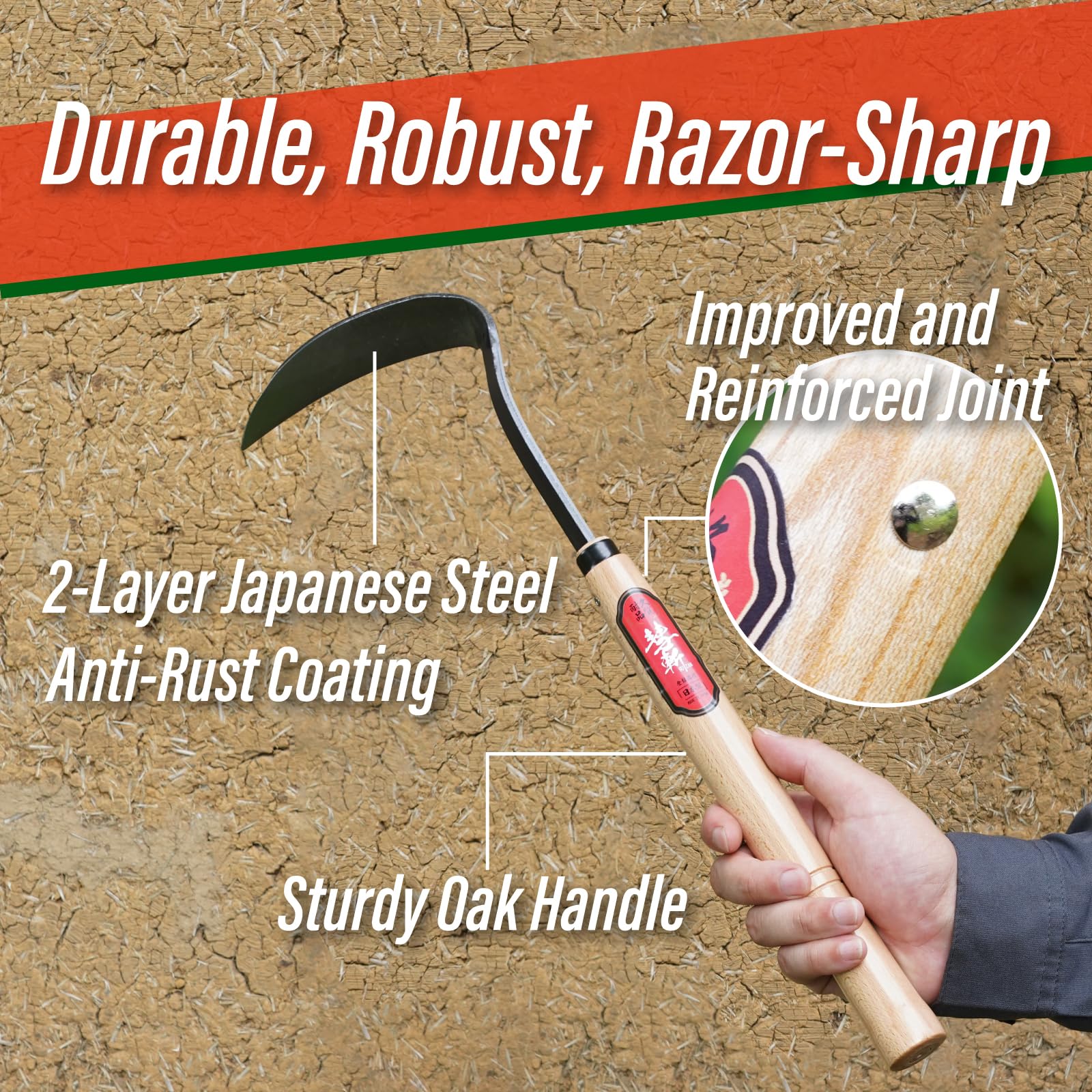 SUIZAN size comparison with a hand showing compact reach and lightweight ease