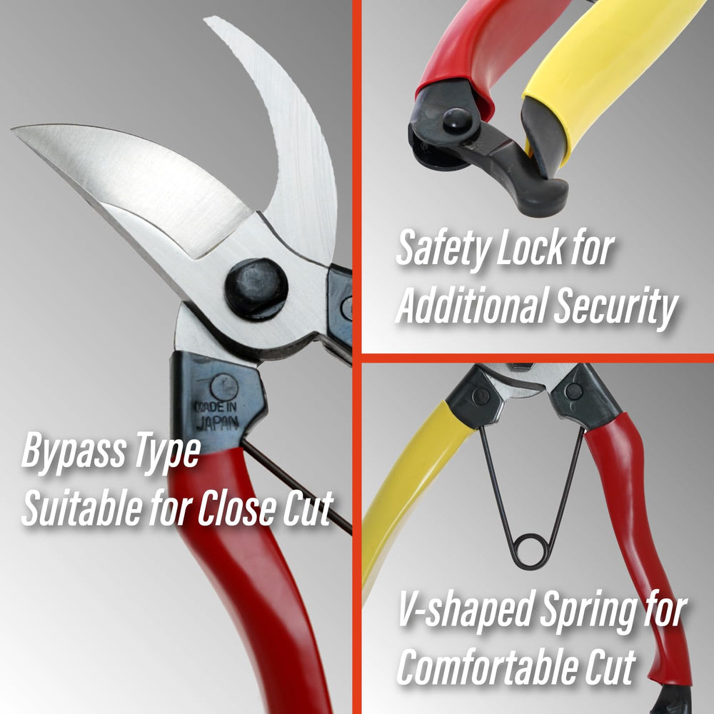 SUIZAN shears beside a ruler displaying 8-inch size for scale