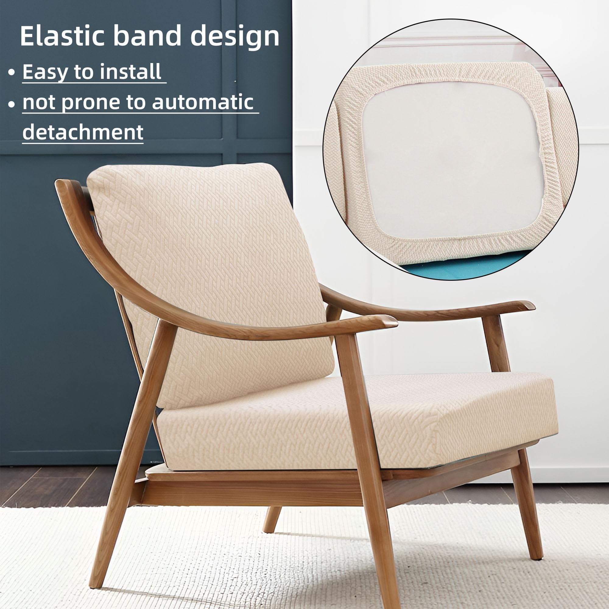 SUKAIKEQA back cushion snug fit with elastic hem for secure hold