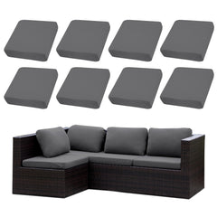 SUKAIKEQA front view showing eight cushion covers renewing sofa appearance