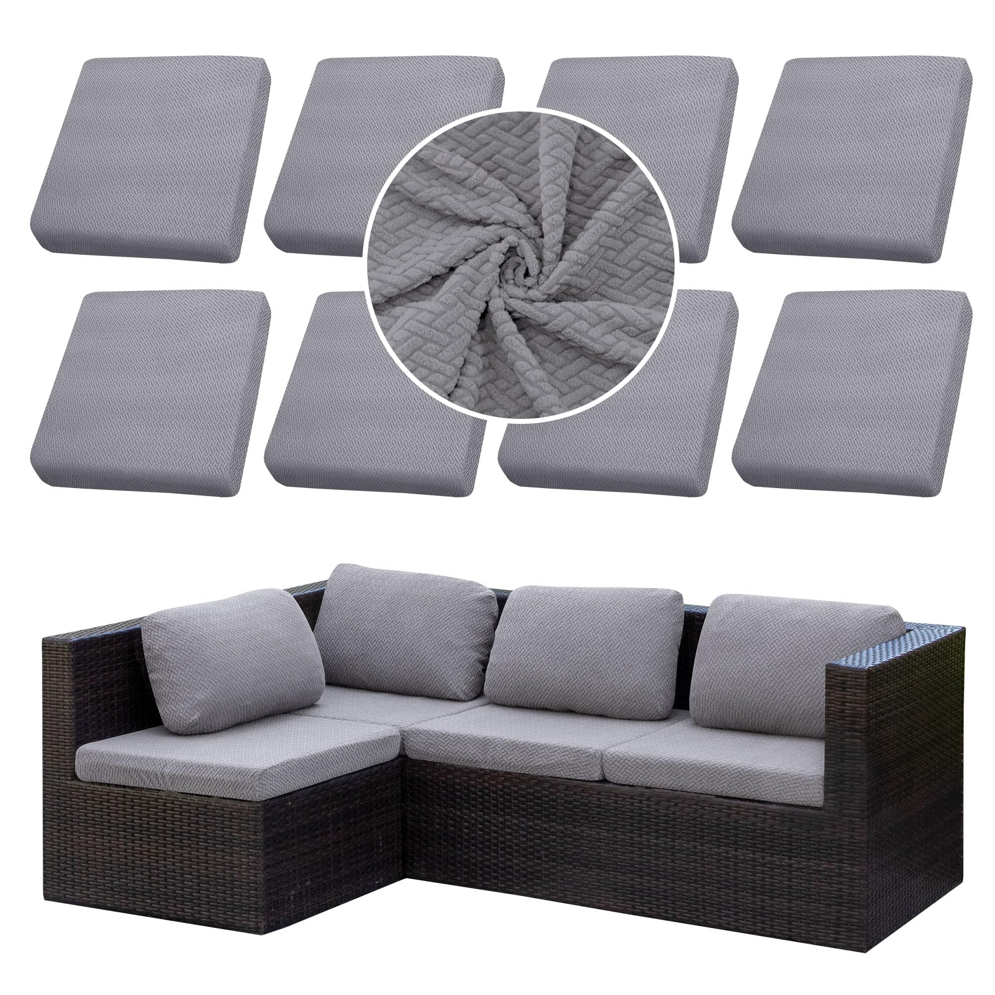 SUKAIKEQA front view on patio sofa showing refreshed look and easy upgrade