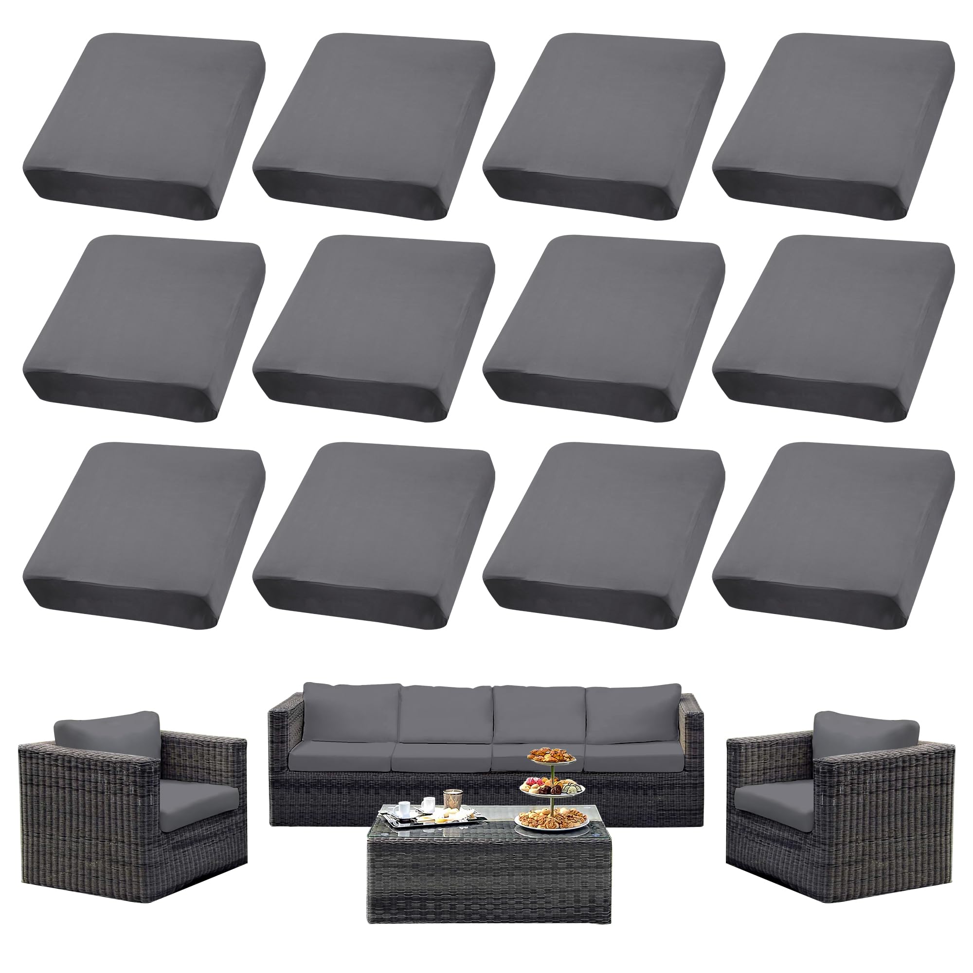 SUKAIKEQA front view on patio sofa showing renewed, cohesive look