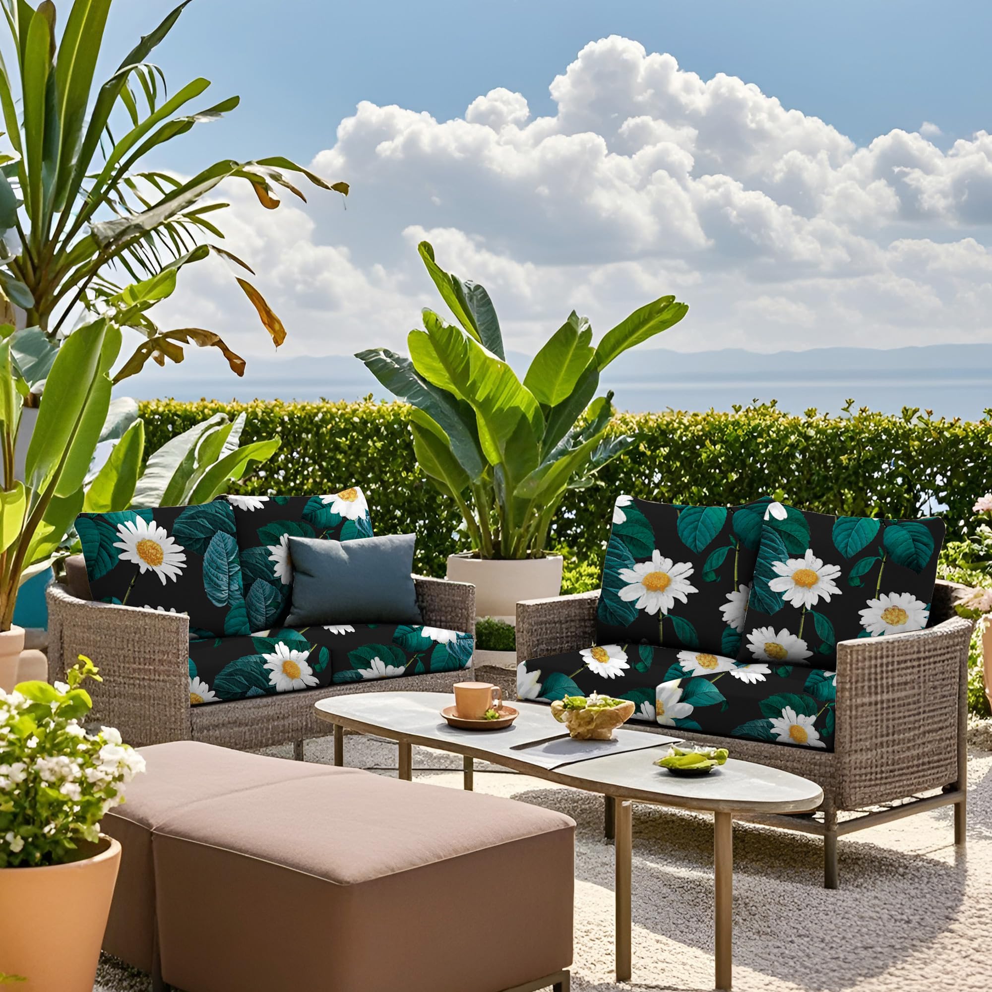 SUKAIKEQA covers in a styled patio scene enhancing outdoor entertaining appeal