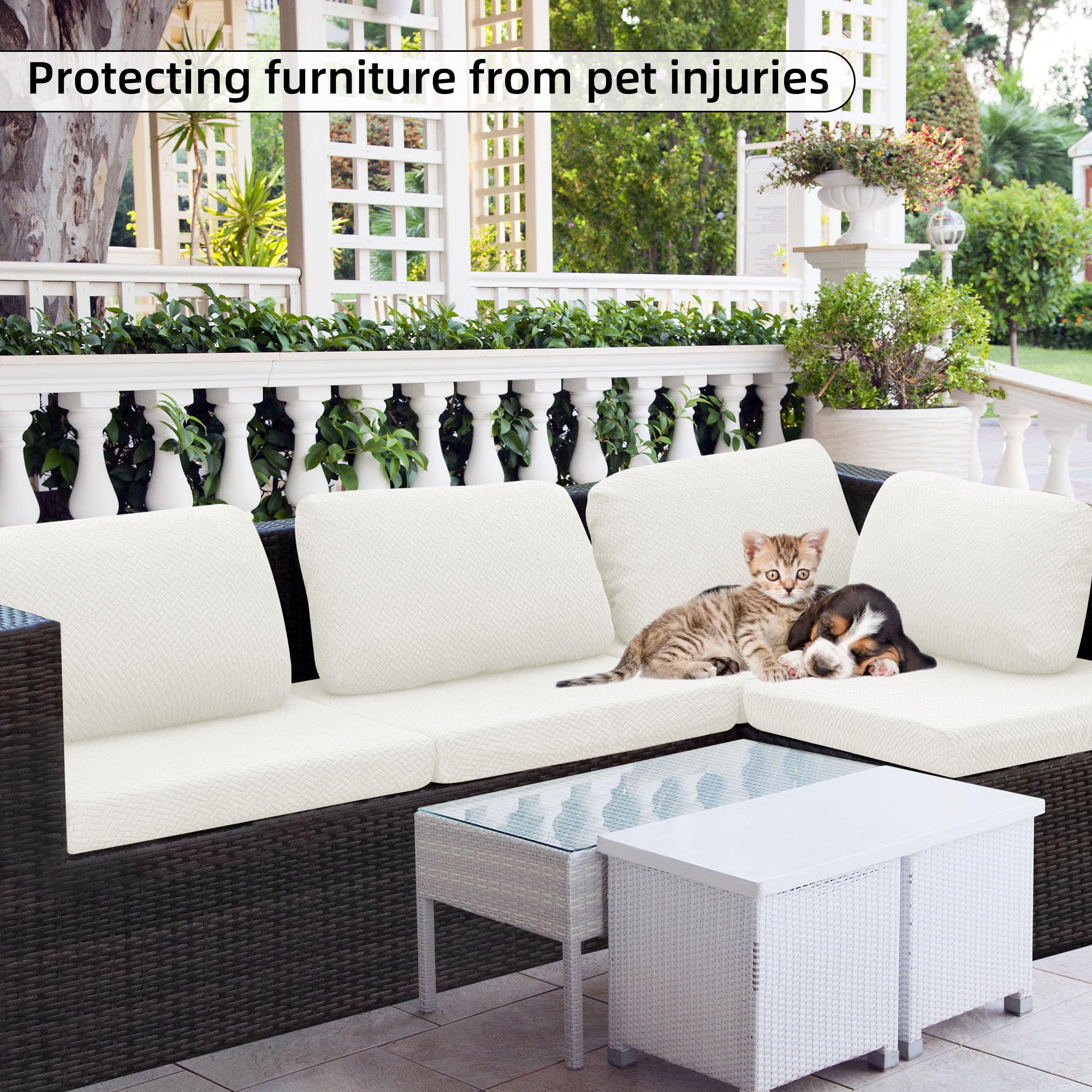 SUKAIKEQA patio scene with covered sofa illustrating refreshed outdoor look